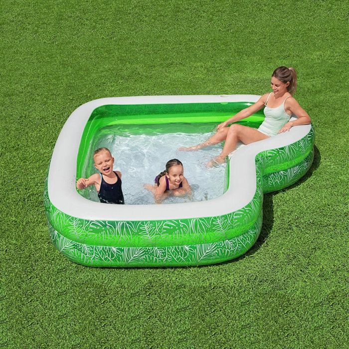 Bestway Piscina Hinchable 2 Camaras Tropical 231x231x51 cm +6 Años Jardin 54336 21