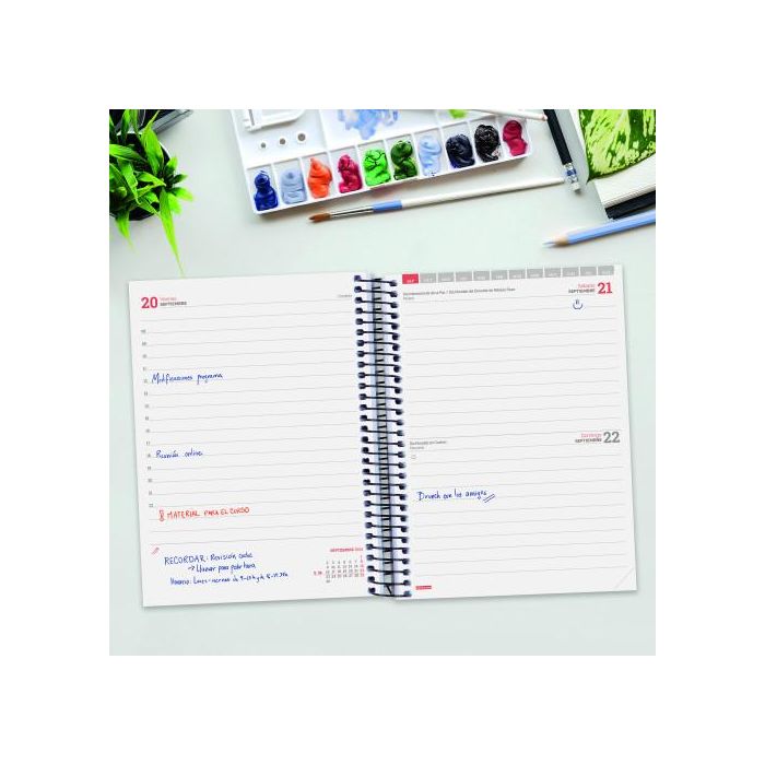 Agenda Finocam Azul Cobalto 15,5 x 21,2 cm 2024-2025 1