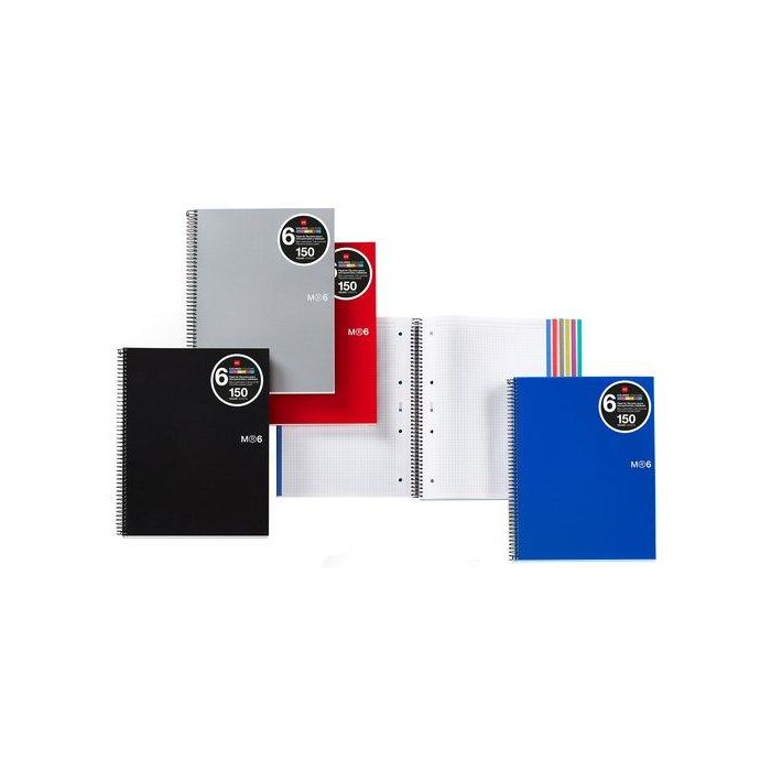 Bloc Miquelrius The Original Notebook 6 Micro.Tapa Pp A4 150H 70G Cuadric.5X5 Rojo 5 unidades