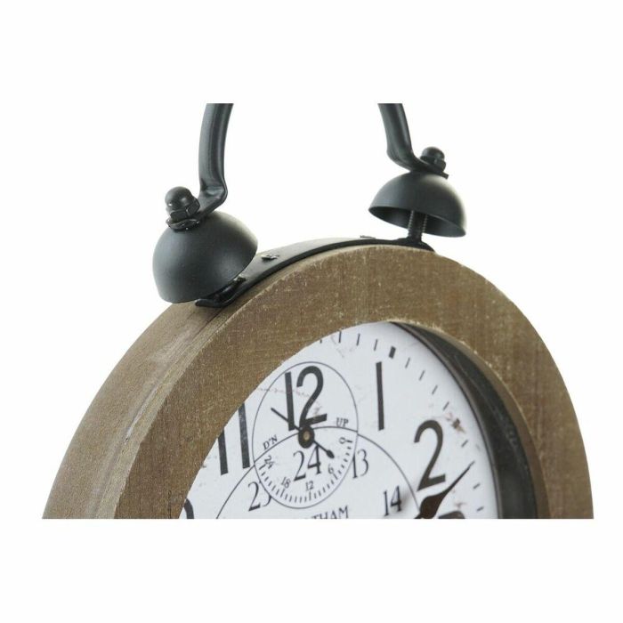 Reloj de Mesa DKD Home Decor Natural MDF Blanco Hierro (24 x 5 x 30 cm) 2 Reloj de Mesa DKD Home Decor Natural MDF Blanco Hierro (24 x 5 x 30 cm) 2