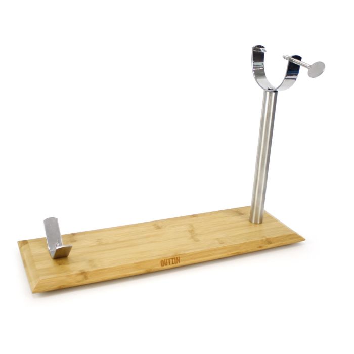 Quttin Jamonero de Bambú y Metal - 16,5 cm Ancho x 49 cm Largo x 2,3 cm Alto (4 Unidades) 4 Quttin Jamonero de Bambú y Metal - 16,5 cm Ancho x 49 cm Largo x 2,3 cm Alto (4 Unidades) 4