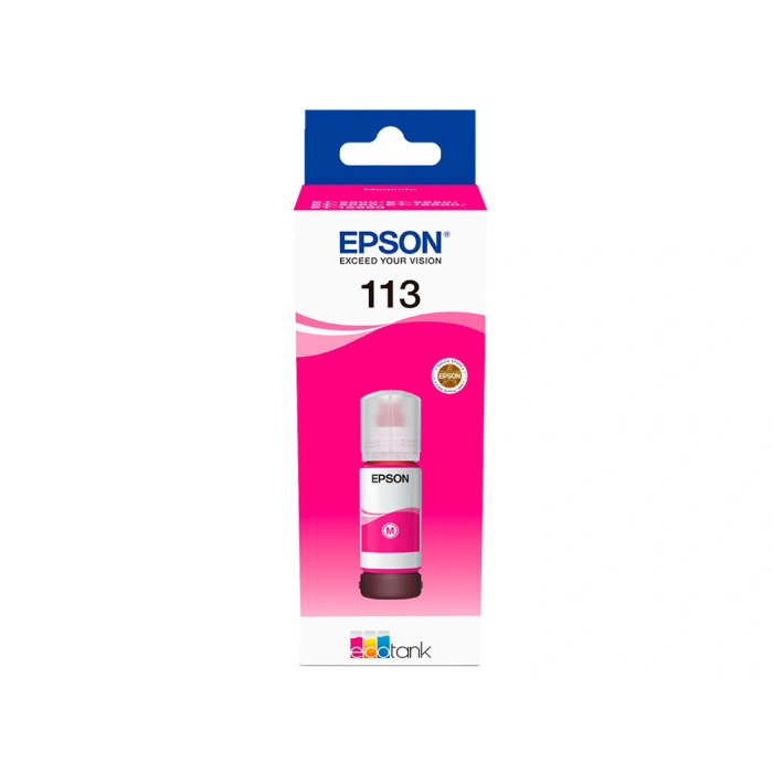 Epson Tinta Magenta Ecotank Botella 113 para Et-5850, Et-5800, Et-16650, Et-16600, Et-5880, Et-5170 (127ml) 1