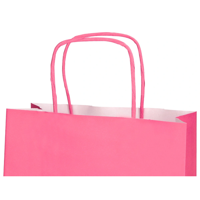 Q-connect Bolsa Papel Celulosa Rosa M con Asa Retorcida 270x370x120 mm (Paquete de 25) 6