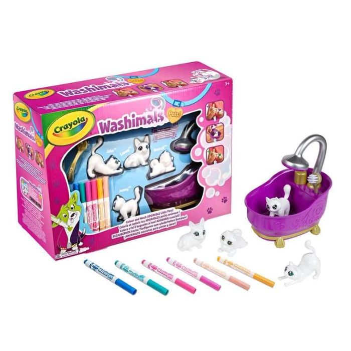 Crayola Bañera Washimals con 4 Mascotas Flocadas Decorables: Lava, Personaliza y Recrea. Juego Creativo +3 Años (32,5x11,5x24 cm) 2 Crayola Bañera Washimals con 4 Mascotas Flocadas Decorables: Lava, Personaliza y Recrea. Juego Creativo +3 Años (32,5x11,5x24 cm) 2