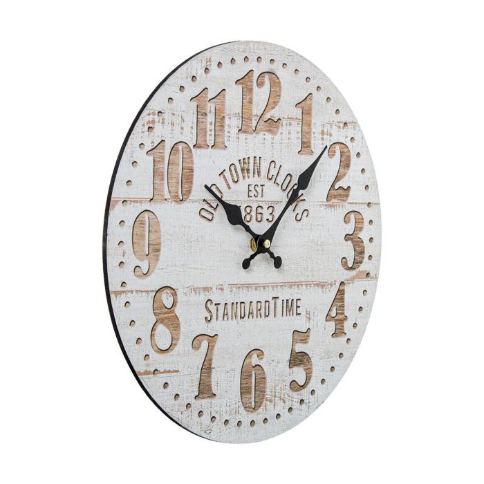 Reloj de Pared Alexandra House Living Blanco Multicolor Madera 34 x 4 x 34 cm 4