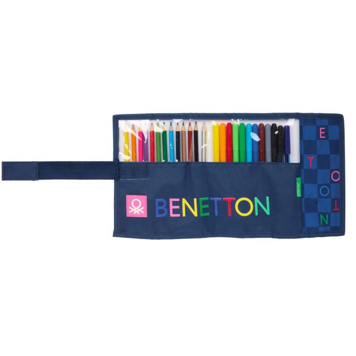 Portatodo Benetton Damero Azul marino 7 x 20 x 7 cm 27 Piezas 1