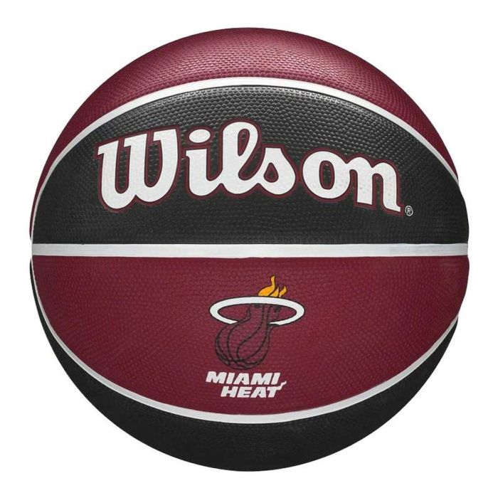 Balón de Baloncesto Wilson NBA Tribute Miami Rojo Oscuro Caucho (Talla 7) 0 Balón de Baloncesto Wilson NBA Tribute Miami Rojo Oscuro Caucho (Talla 7) 0