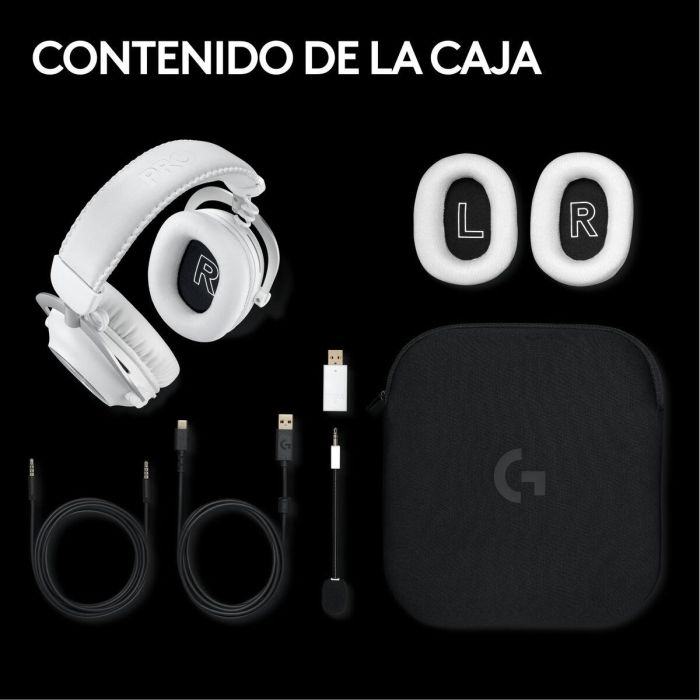 Logitech Auriculares Gaming G Pro X con micrófono cardioide, drivers Graphene 50 mm y tecnología LIGHTSPEED 7 Logitech Auriculares Gaming G Pro X con micrófono cardioide, drivers Graphene 50 mm y tecnología LIGHTSPEED 7