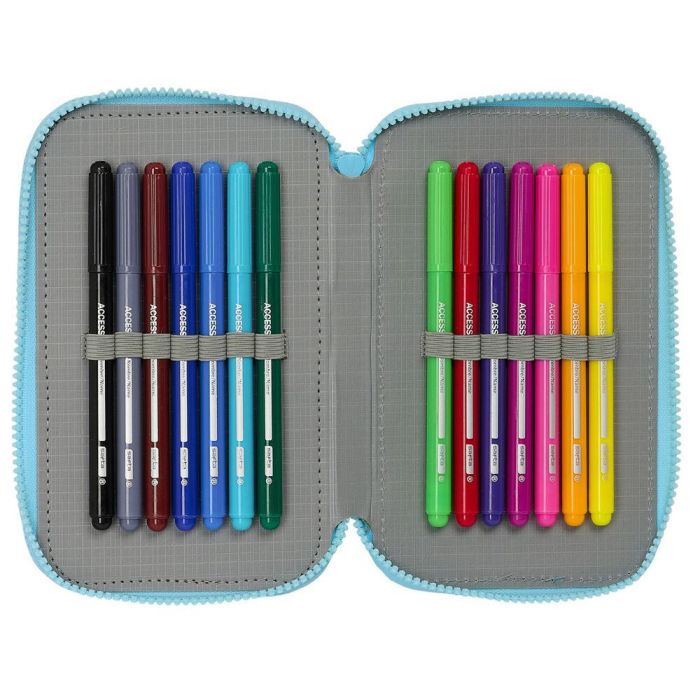 Safta Plumier Escolar Triple Bluey, Estuche Pedagógico con 36 Piezas y 2 Compartimentos con Cremallera 195x125x55 mm 5