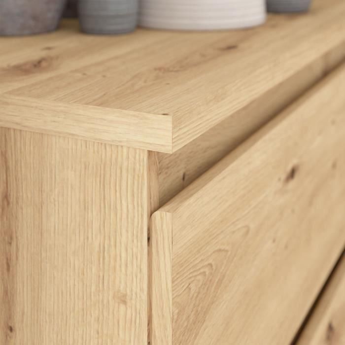 CHLK23D78 Cómoda CHELSEA 3 cajones, 77,2 cm, Roble artesanal 5