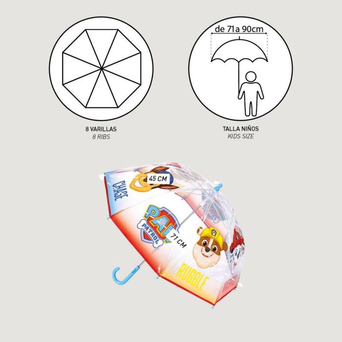 Paraguas The Paw Patrol Ø 71 cm Multicolor 2