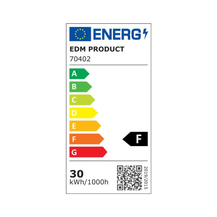 Foco proyector led 30w 2370lm 6400k luz fria black series 15,8x13,5x2,9cm edm 2