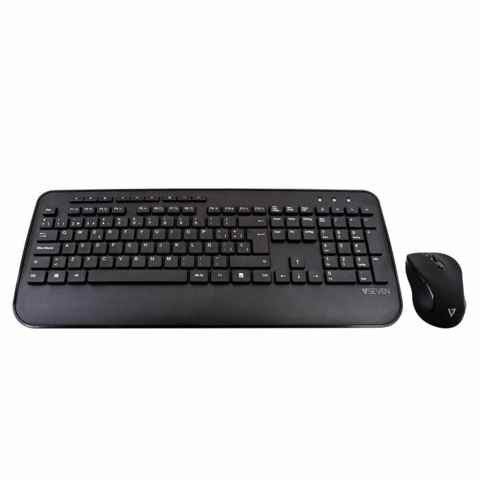 Teclado y Ratón V7 CKW300 Negro Español Qwerty Español 3 Teclado y Ratón V7 CKW300 Negro Español Qwerty Español 3