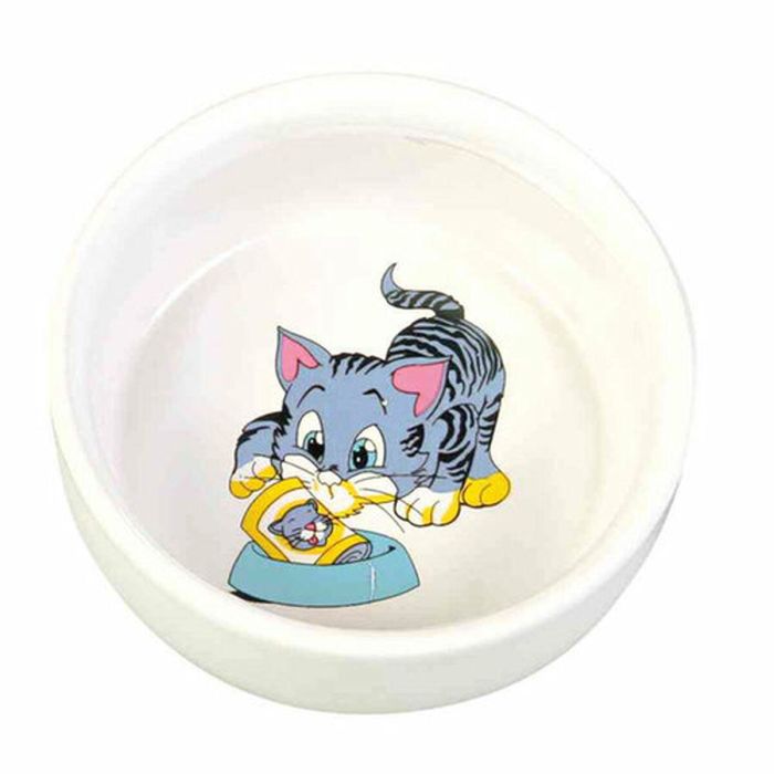 Comedero para Gato Trixie Blanco 1 Comedero para Gato Trixie Blanco 1