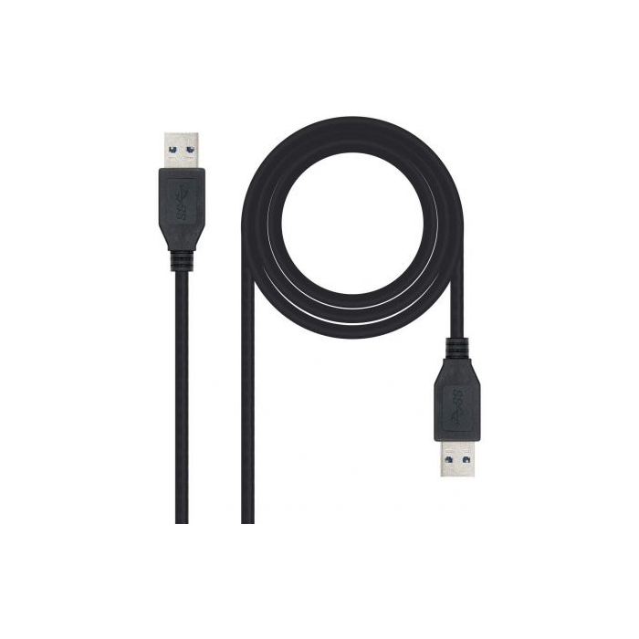 Cable USB 3.0 A a USB A NANOCABLE 10.01.1002-BK Negro 2 m 1 Cable USB 3.0 A a USB A NANOCABLE 10.01.1002-BK Negro 2 m 1