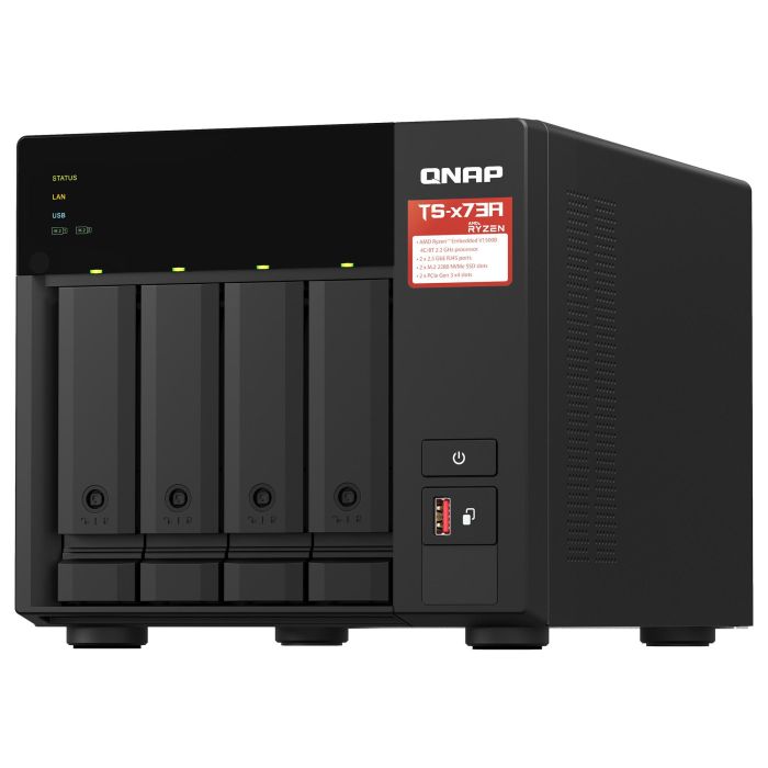 Qnap TS-473A-8G NAS Torre 4 Bahías 3.5"- 2.5" 8GB DDR4 4