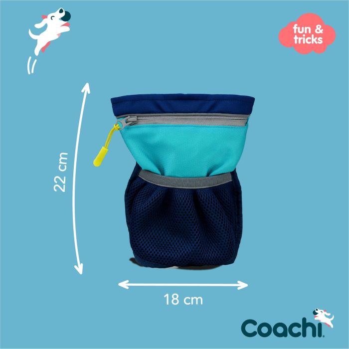 Coachi Bolsa de Adiestramiento y Recompensas Profesional para Perros y Cachorros - Amplia, Mosquetón, Forro Reversible, Azul Oscuro/Claro 5 Coachi Bolsa de Adiestramiento y Recompensas Profesional para Perros y Cachorros - Amplia, Mosquetón, Forro Reversible, Azul Oscuro/Claro 5