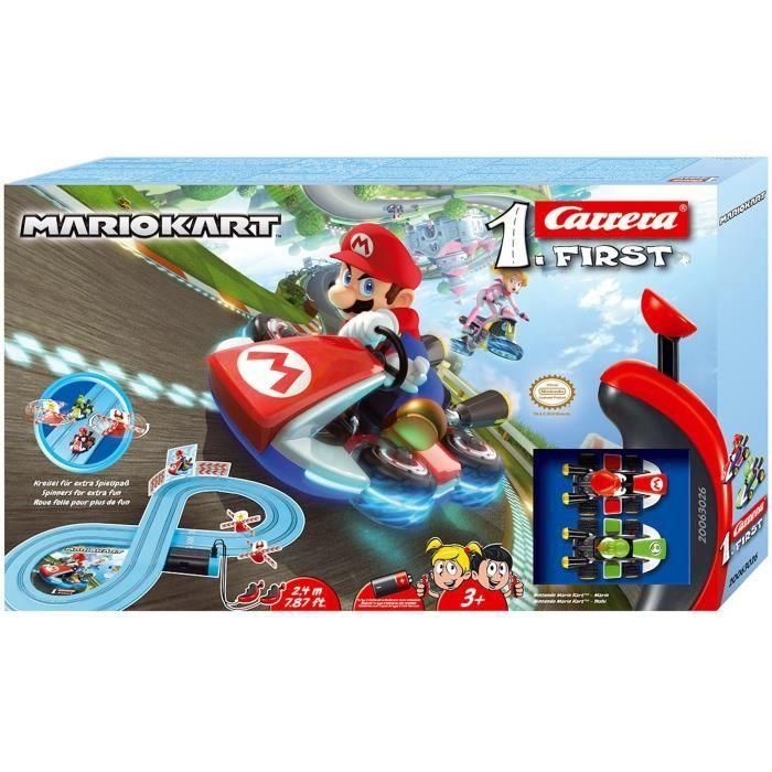 Carrera Pista de Carreras Nintendo Mario Kart, incluye 2 coches Mario y Yoshi, 2.4 metros, 2 jugadores +3 años 3 Carrera Pista de Carreras Nintendo Mario Kart, incluye 2 coches Mario y Yoshi, 2.4 metros, 2 jugadores +3 años 3