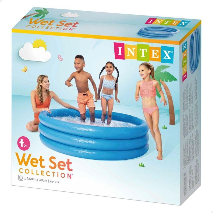 Piscina Hinchable para Niños Intex Azul Aros 581 L 168 x 40 cm (6 Unidades) 1