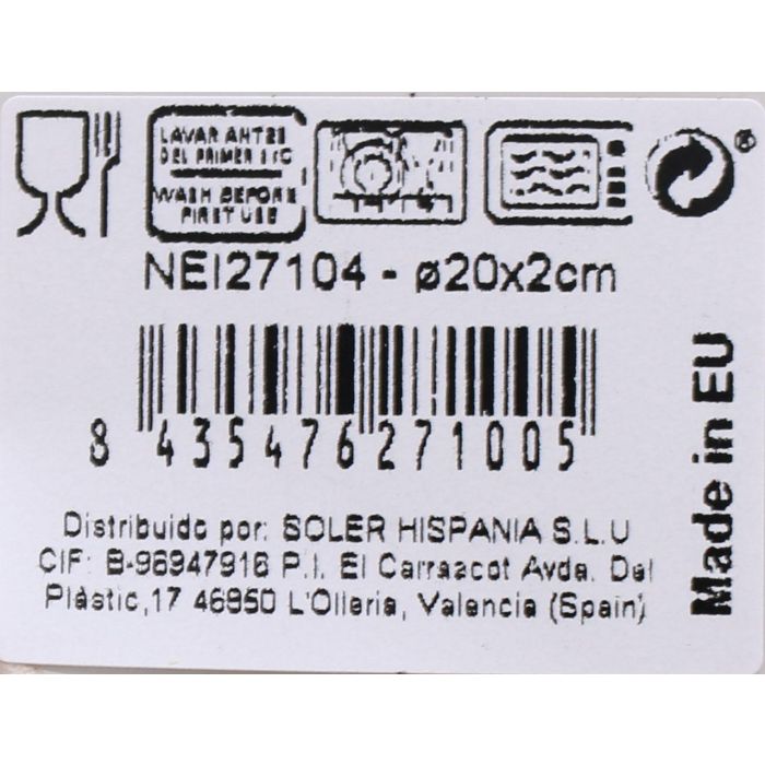 La Mediterranea Fuente Redonda Neira Nordic Ivor Ø20 cm (12 Unidades) 1 La Mediterranea Fuente Redonda Neira Nordic Ivor Ø20 cm (12 Unidades) 1