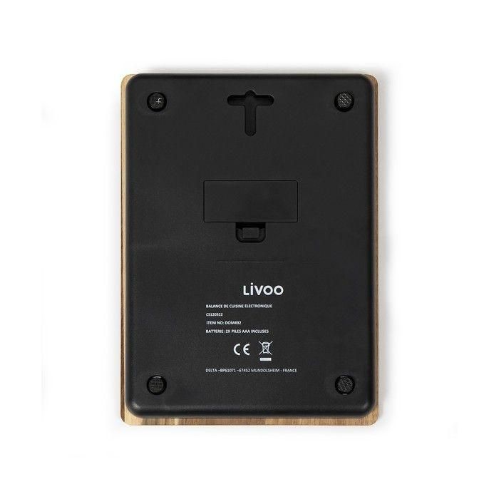 Livoo DOM492 Báscula de cocina electrónica de madera de acacia 2 Livoo DOM492 Báscula de cocina electrónica de madera de acacia 2