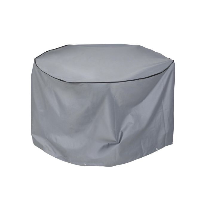 DKD Home Decor Funda Protectora de Poliéster para Mesa Redonda de Terraza y Jardín 600D Gris Oscuro 132x75x132 cm