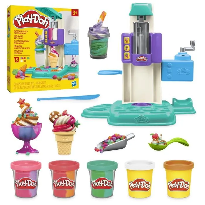 Hasbro Play-Doh Heladería Multicolor G0028 Crea Helados Divertidos con Accesorios y Moldes 0 Hasbro Play-Doh Heladería Multicolor G0028 Crea Helados Divertidos con Accesorios y Moldes 0