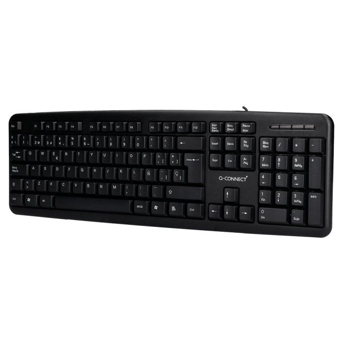 Teclado Q-Connect Con Cable 1,35 Mt Color Negro 1