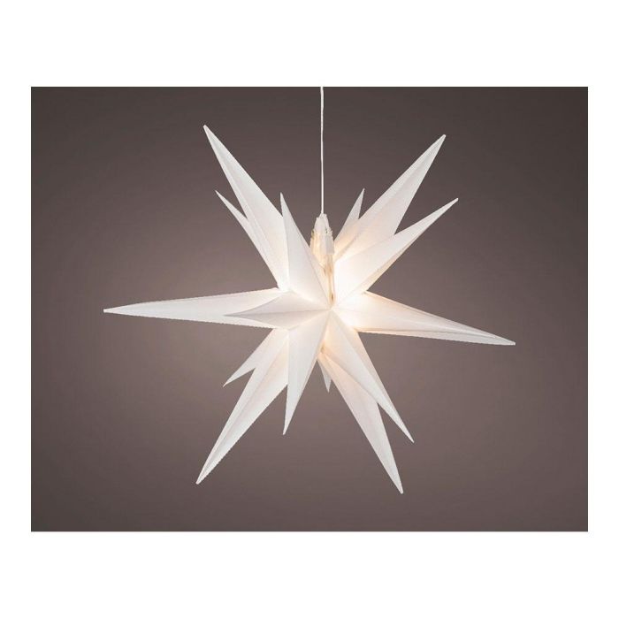 Lumineo Figura LED Estrella Roja Ø40x40 cm, 6 LEDs, Exterior, Luz Cálida, Cable 7m