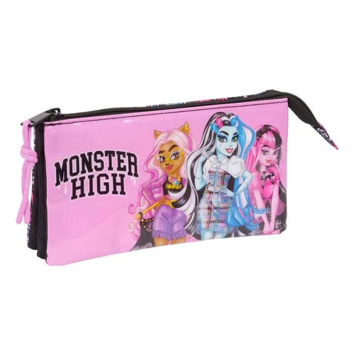 Bolso Escolar Portatodo Safta Triple Monster High 120x220x30 mm Bolso Escolar Portatodo Safta Triple Monster High 120x220x30 mm