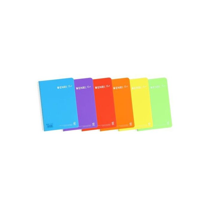 Bloc Enri Plus Tapa Pp Fº 80H Pauta 2,5 90G Surtido (6 Col.) (Set de 5)