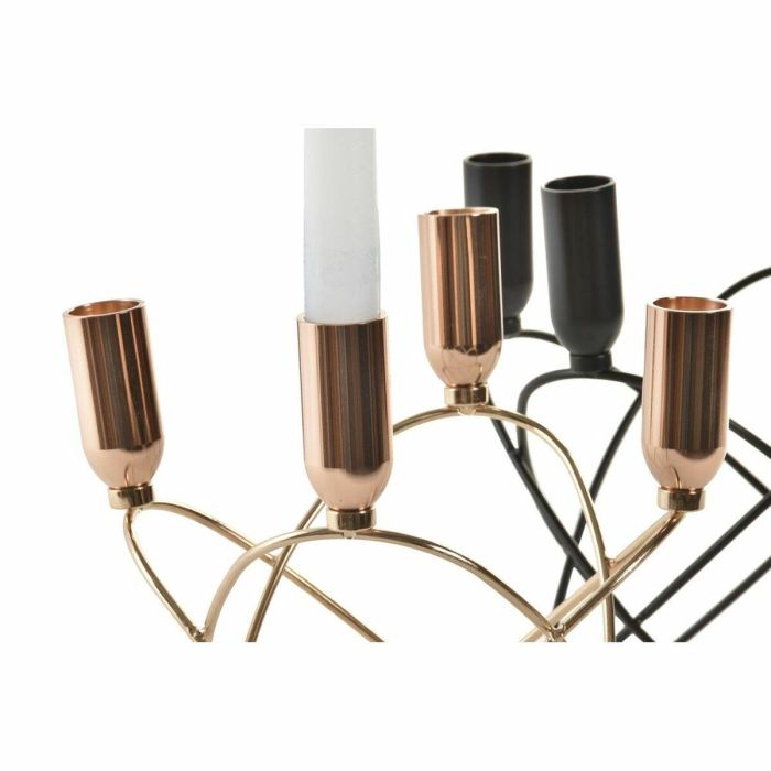 Candelabro Moderno DKD Home Decor Negro Dorado 20 x 23 x 20 cm (2 Unidades) 2 Candelabro Moderno DKD Home Decor Negro Dorado 20 x 23 x 20 cm (2 Unidades) 2