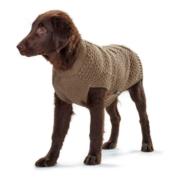 Hunter Jersey para Perros Malmö de Punto Trenzado, Cálido y Suave para Días Fríos, 100% Acrílico, Elástico, 30 cm Beige.