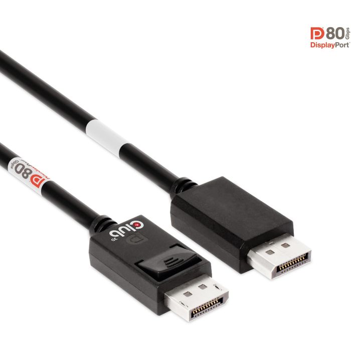 Club3D Cable DisplayPort 2.1 VESA DP80 Certificado, 1.2m, Macho/Macho, 4K240Hz, 8K60Hz, 10K30Hz, Negro 0 Club3D Cable DisplayPort 2.1 VESA DP80 Certificado, 1.2m, Macho/Macho, 4K240Hz, 8K60Hz, 10K30Hz, Negro 0