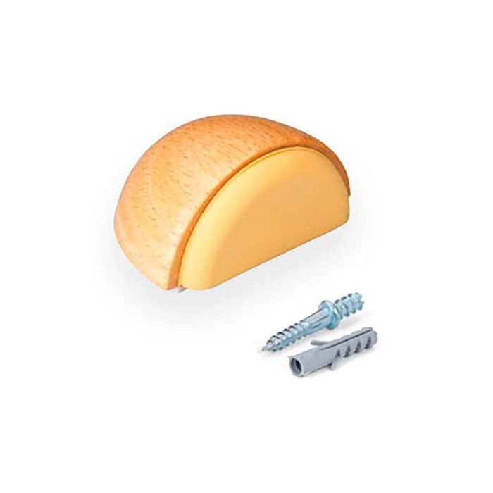 Inofix Tope Adhesivo y Tornillo Haya Madera Caucho para Puertas de Interior Blister 24x48x35 mm 0 Inofix Tope Adhesivo y Tornillo Haya Madera Caucho para Puertas de Interior Blister 24x48x35 mm 0