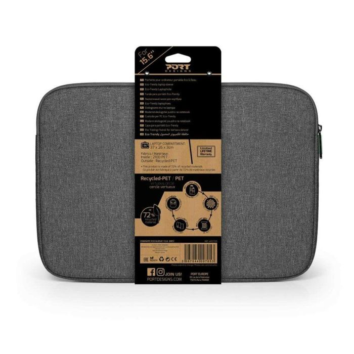 Funda para Portátil Port Designs YOSEMITE Eco Gris Monocromo 15,6" 21 Funda para Portátil Port Designs YOSEMITE Eco Gris Monocromo 15,6" 21