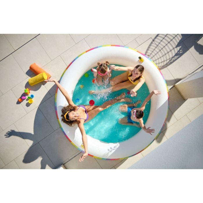 Bestway Piscina Infantil 2 Aros Arcoiris 206x206x51 cm +6 Años Jardin 54443 17