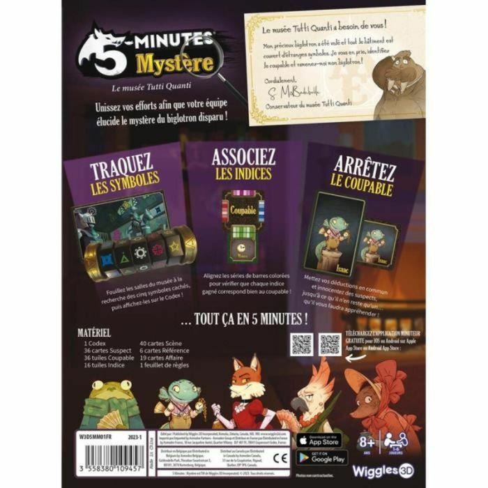 Juegos de mesa - WIGGLES 3D - 5 Minutes Mystery - Juego de cartas 2 Juegos de mesa - WIGGLES 3D - 5 Minutes Mystery - Juego de cartas 2