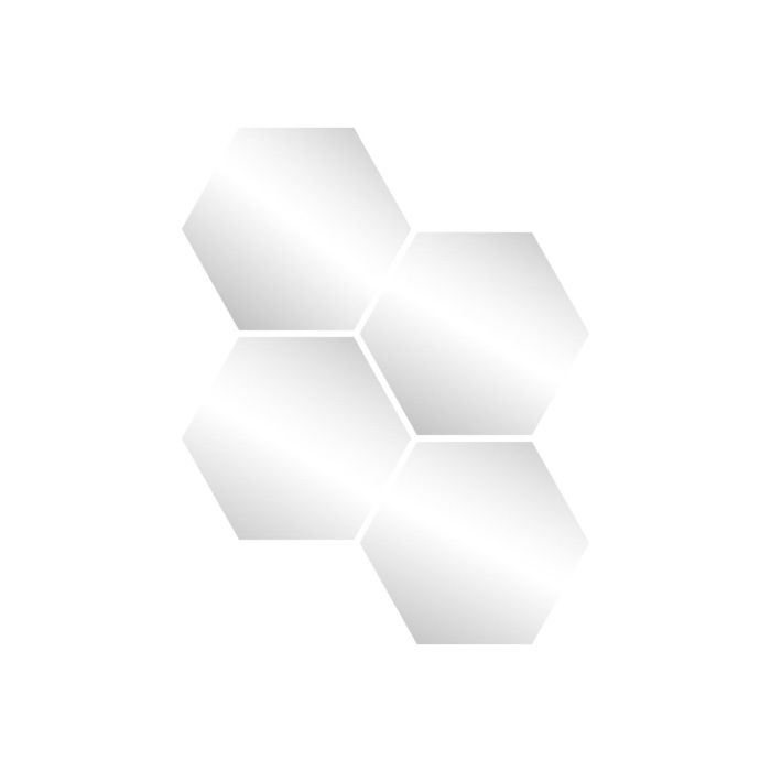 Espejo Basicos DKD Home Decor 0.2 x 20 x 20 cm Set de 4 (6 Unidades) 1