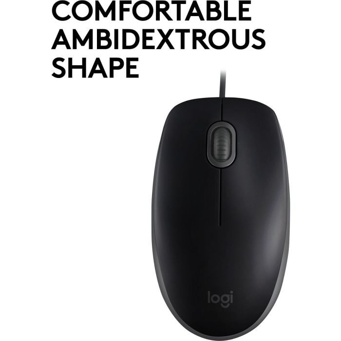 Logitech B110 Silent Ratón USB Óptico Silencioso Plug & Play Ambidextro Negro 3