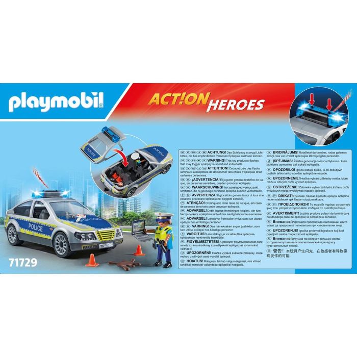 Playmobil Coche Patrulla Action Heroes 71729 con Luz y Sonido para Niños +4 Años 4