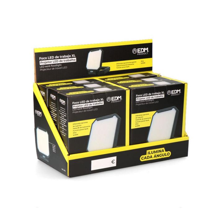 Edm Foco Led de Trabajo XL 60W 4000LM, 3 Modos de Luz, Batería de Litio, Power Bank, IP44, Cabezal Giratorio 360°, Incluye USB Tipo C 4 Edm Foco Led de Trabajo XL 60W 4000LM, 3 Modos de Luz, Batería de Litio, Power Bank, IP44, Cabezal Giratorio 360°, Incluye USB Tipo C 4
