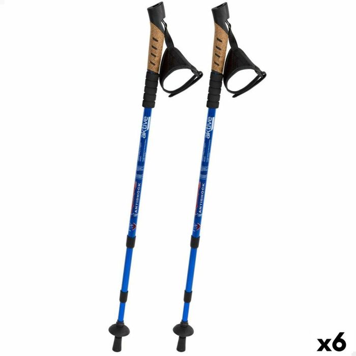 Set de 2 bastones de trekking Aktive 5 x 135 x 5 cm (6 Unidades) Set de 2 bastones de trekking Aktive 5 x 135 x 5 cm (6 Unidades)