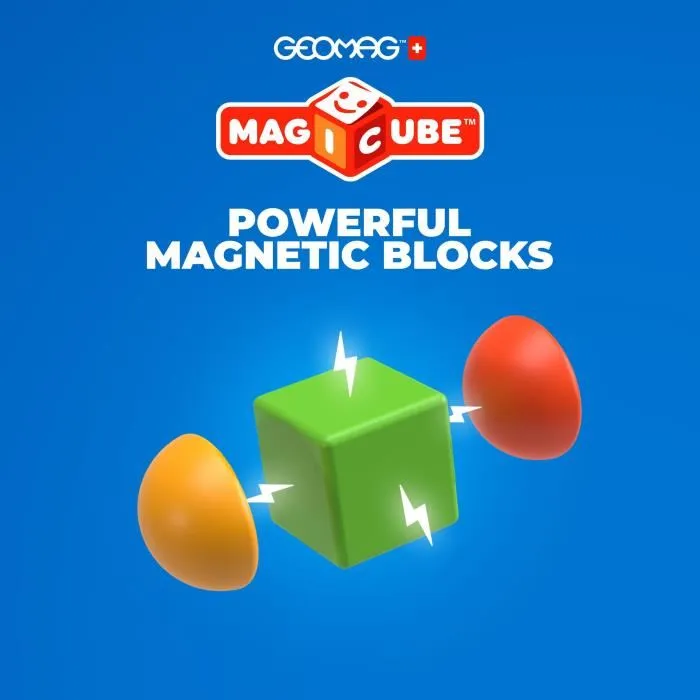 Geomag Magicube 061 Bloques Magnéticos, 8 Piezas, Plástico Reciclado 2