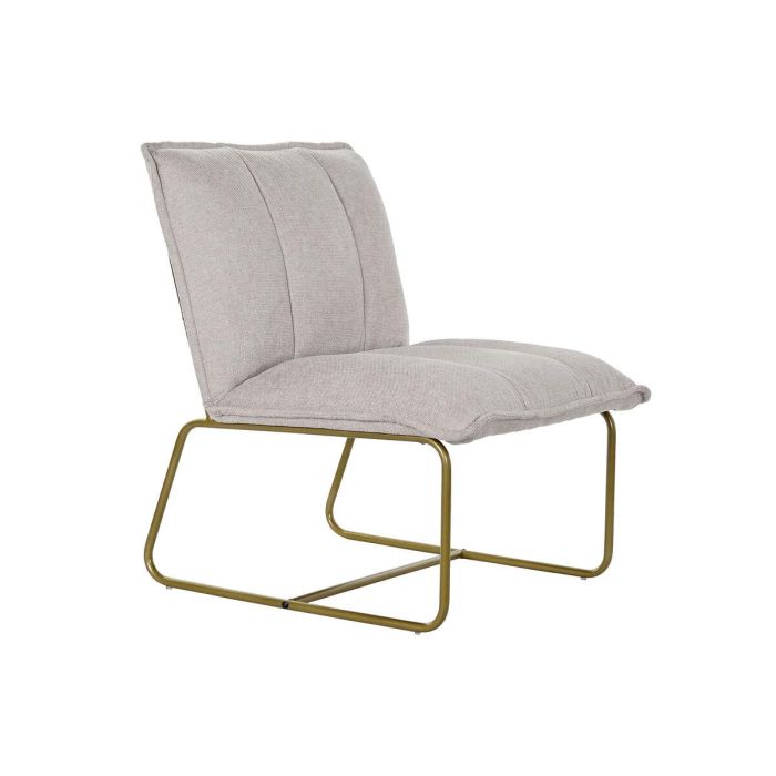 Sillón DKD Home Decor Beige Dorado Metal Poliéster (66 x 71 x 77 cm) Sillón DKD Home Decor Beige Dorado Metal Poliéster (66 x 71 x 77 cm)
