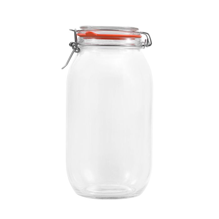 La Mediterranea Tarro Hermético de Vidrio con Cierre Clip, 2000 ml (6 Unidades) 12