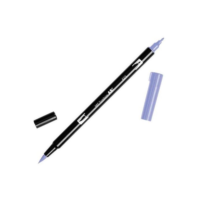 Tombow ABT-623 Rotulador Doble Punta Pincel, Color Purple Sage, Punta Fino/Extragrueso, Tinta Base Agua