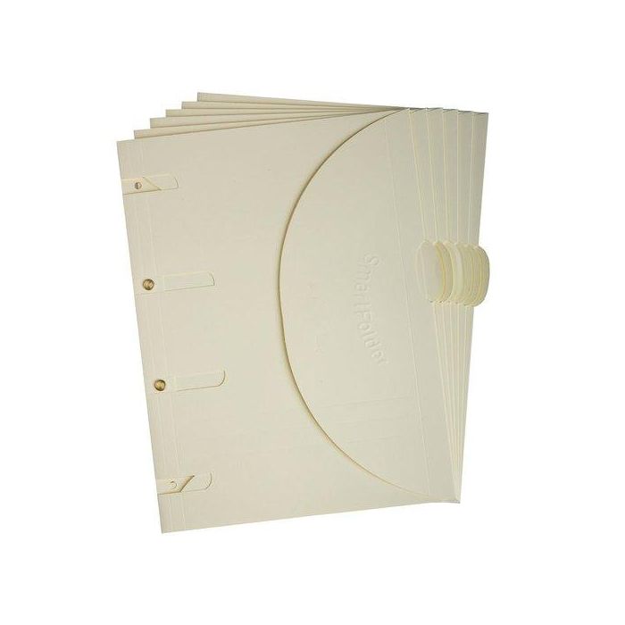 Dosier Sobre Tarifold Smartfolder Carton Velcro A4 4 Taladros Beige Pack De 6