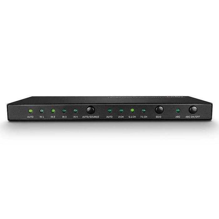 Lindy Conmutador HDMI 2.0 18G de 4 Puertos 4K Ultra HD HDR HDCP 2.2 con Salida de Audio Óptica/3.5mm y Control Remoto 2 Lindy Conmutador HDMI 2.0 18G de 4 Puertos 4K Ultra HD HDR HDCP 2.2 con Salida de Audio Óptica/3.5mm y Control Remoto 2