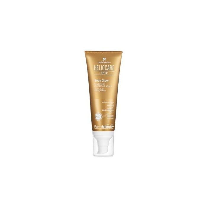 Heliocare 360º Body Glow Protector Solar Corporal Acabado Dorado Brillante Alta Protección SPF50+ Oleogel 100 ml